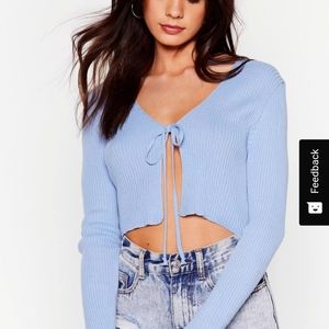 Nasty Gal Tie Front Cardigan